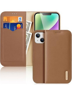 Θήκη Δερμάτινη Dux Ducis Apple iPhone 15 Plus Hivo RFID Wallet Καφέ N63041