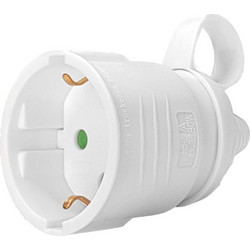 POWERTECH φις ρεύματος PT-887, 1x schuko, 16A, λευκό