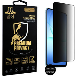 IDOL 1991 TEMPERED GLASS SAMSUNG A37 5G 6.7" 9H 0.25mm PREMIUM PRIVACY ANTISPY SEMI CURVED FULL GLUE BLACK