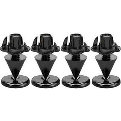 MONACOR SPS-10/SC Black Chromium Plated Set of Small Speaker Spikes - MONACOR