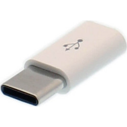 Αντάπτορας Type-C αρσενικό σε Micro USB θηλυκό Λευκό OEM