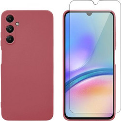 Redshield Silicone Case & Tempered Glass Set Red για Samsung Galaxy A05s Θήκη Κινητού & Προστατευτικό Οθόνης