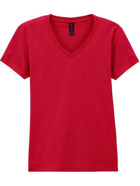 Γυναικείο T-Shirt Softstyle V-Neck 64V00L Gildan Cherry Red