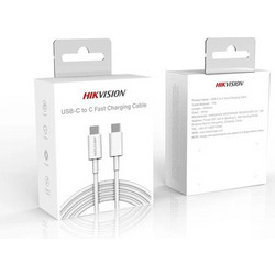 Hikvision Καλώδιο USB 2.0 USB-C to USB-C 1m Λευκό