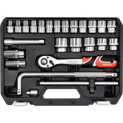 YATO Σετ καρυδάκια CrV 1/2 25τμχ YT-38741