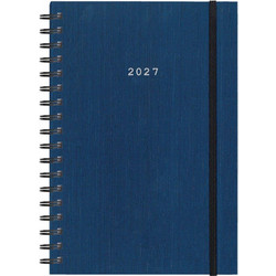 Next ημερολόγιο 2027 fabric plus ημερήσιο σπιράλ μπλε 17x25εκ. Δυνατότητα εκτύπωσης Μπλέ
