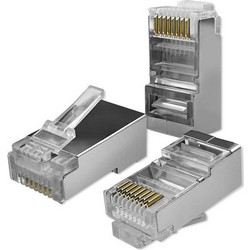 Rj45 Modular Connector Cat6 Ftp Gold-plated Contacts 100 Pieces 54556