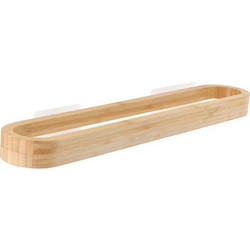 Ξύλινη Κρεμάστρα Πετσέτας από Bamboo με Αυτοκόλλητη Στήριξη, 7.4x39.5x3 cm - Aria Trade
