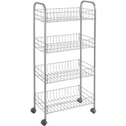 Metaltex Ascona 340104001 Τρόλεϊ Κουζίνας 4 Επιπέδων 41x23x84 εκ