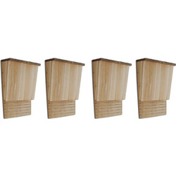 vidaXL Σπιτάκια Νυχτερίδας 4 τεμ. 22x12x34 εκ. Ξύλινα