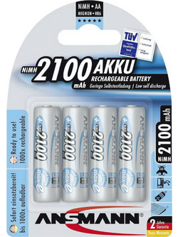 Ansmann Rechargeable AA 2100mAh 4τμχ