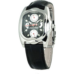 Chronotech Γυναικείο Ρολόι με Μαύρο Δερμάτινο Λουράκι CT7220L-05