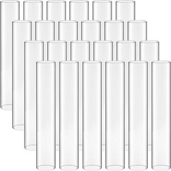 VEVOR Σετ 24 Γυάλινοι Κυλίνδροι για Κεριά, Φ65 x 350 mm, Υψηλής Βοριοπυριτικής Γυάλινης Κατασκευής JFZTTM24JTZTEE8EH001V0