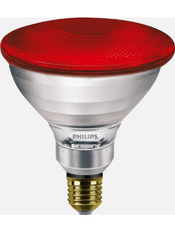 Philips PAR38 Θερμαντική Λάμπα Υπερύθρων - 175W, E27, 230V, Κόκκινη