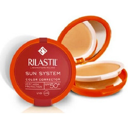 Rilastil Sun System Uniforming Compact Αντηλιακή Πούδρα Προσώπου SPF50 με Χρώμα Beige 10gr