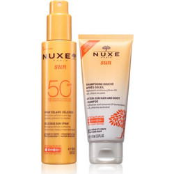 Nuxe Delicious Sun Spray SPF50 150ml + After Sun Shampoo 100ml
