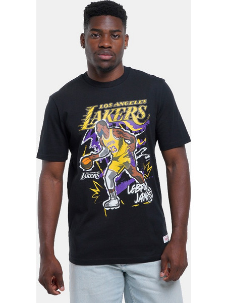 Mitchell & Ness Chalked Up Los Angeles Lakers Ανδρικό T-Shirt SS20396-LALBKBK BLACK-BLACK