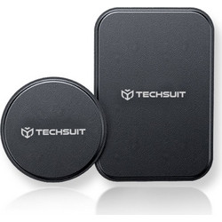 Techsuit (2 pack) Metal Plate (MP02) with PU Leather Cover - Black