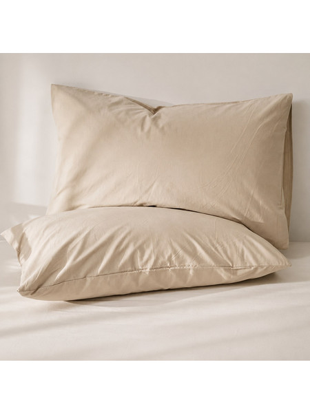 Μαξιλαροθήκες ύπνου Ζευγάρι Luxury Sand Pillowcases 52x72cm Μπεζ ForHome 557215 - For Home