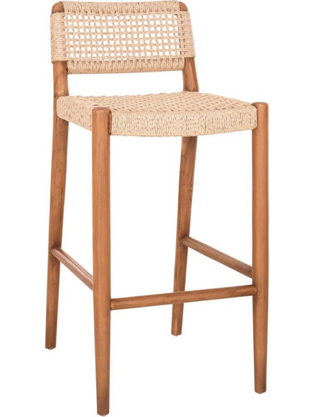 Σκαμπό Μπαρ Rosco 01-00-3300 47x52x100cm Natural Teak