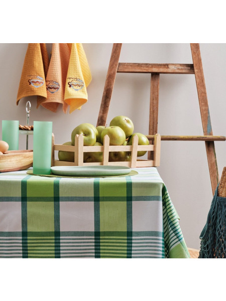Τραπεζομάντηλο Cloe Green Νηματοβαφή Cotton Cokitex (140x180) 1Τεμ
