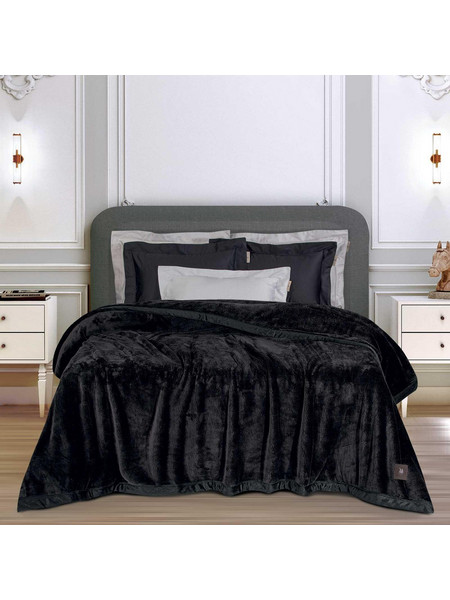 Greenwich Polo Club Κουβερτα Velour King Essential 3975 Black Black