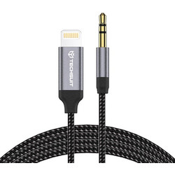Techsuit AC10 SoundShell Premium Αντάπτορας iOS σε 3.5mm Jack 16bit/48kHz 1.5m - Γκρι