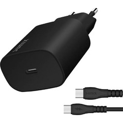Sunix Σετ Φορτιστής Σπιτιού με Καλώδιο USB-C σε USB-C 25W - Μαύρο