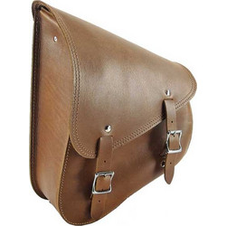 Longride, swingarm bag. Smooth, brown leather