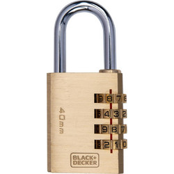 Λουκέτο 40mm Συνδυασμού Ορειχάλκινο BLACK+DECKER