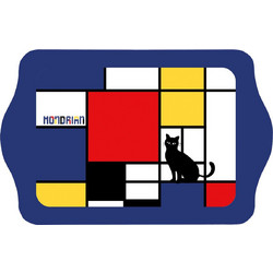 Δισκάκι Μεταλλικό Chat Mondrian 21x14 cm