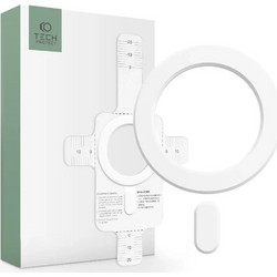 Tech-Protect Magmat MagSafe Universal Μαγνητικός Δακτύλιος Λευκός (9490713934616)