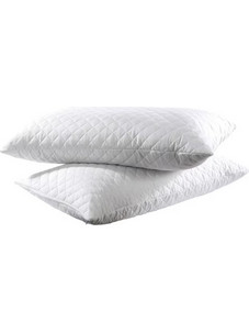 Μαξιλαροθήκες Σετ 2τμχ Καπιτονέ 50x70cm (χύμα) White Microfiber Flamingo