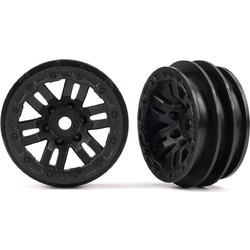 WHEELS 1.0" - BLACK 2 PCS - FOR TRX-4M TRAXXAS 9768