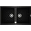 Teka Nova 90 B-TG 2B Ένθετος Νεροχύτης Γρανίτη Black 86x51cm