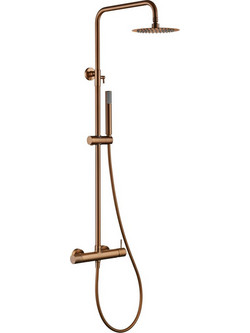 Κολώνα Ντους με Μπαταρία Imex Genova BDG053/ORC Ματ Rose Gold / Χαλκός PVD BDG053/ORC