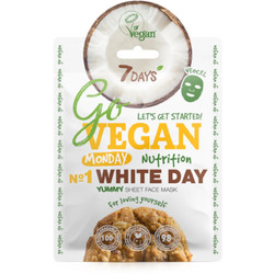 7Days Go Vegan White Day For Loving Yourself Sheet Μάσκα Προσώπου για Ενυδάτωση 25gr