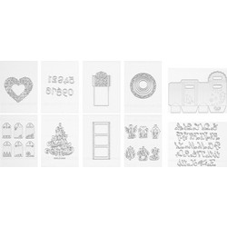 VEVOR Μεταλλικές Μήτρες Κοπής 10 Τεμαχίων για Scrapbooking, Κατασκευή Καρτών και DIY Χειροτεχνίες MJPJTZYHMJ00ZP9TD001V0