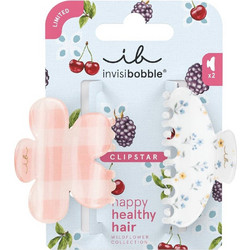 Invisibobble Limited Collection Wildflower Petals N Punch Clipstar Κλιπ Μαλλιών σε Καρό & Φλοράλ Μοτίβο για Κανονικό Κράτημα & Στυλ σε Όλους τους Τύπους Μαλλιών 2 Τεμάχια