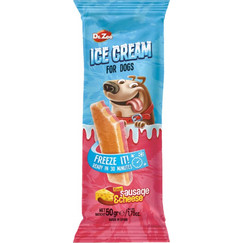Dr. Zoo Helado Dog Ice Cream, Sausage & Cheese Flavor 50gr