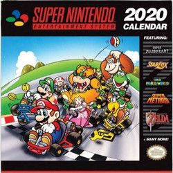 Super Nintendo Entertainment System 2020 Calendar ft: Mario / Zelda / Metroid / Starfox NEW