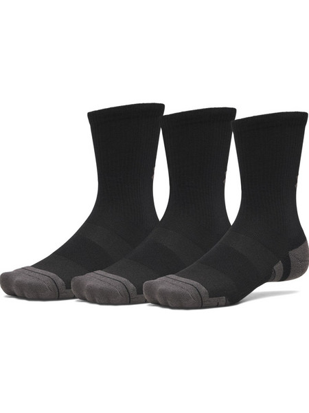 Under Armour New Perf Tech 3Pk Crew Κάλτσα Μαύρη