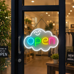 Φωτεινή Πινακίδα LED RGB OPEN 42x26cm General Trade 553002 - GeneralTrade