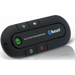 Bluetooth Αυτοκινήτου για το Αλεξήλιο (Multipoint / με USB θύρα Φόρτισης) Μαύρο