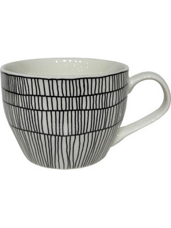 SERAX ΚΟΥΠΑ 11x11x8cm NEW BONE CHINA ΛΕΥΚΟ ΜΑΥΡΟ LIBERTA 028855
