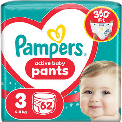 Pampers Pants Πάνες Βρακάκι No3 6-11kg 62τμχ