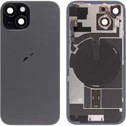 Γνήσιο Πίσω Γυαλί με NFC Flex/Flash & Camera lens για iPhone 15 - Black Pulled