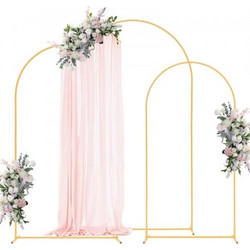 Βάση σκηνικού VEVOR Arch, Σετ 3, 2,4/2,2/2 m, Σταθερή κατασκευή, Εύκολη συναρμολόγηση, Χρυσή μεταλλική βάση σκηνικού αψίδας για γάμο, πάρτι γενεθλίων, αποφοίτηση, εορταστική γιορτή και διακόσμηση τελε