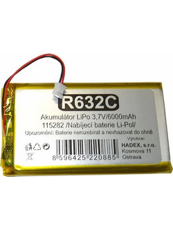 Hadex Επαναφορτιζόμενη μπαταρία LiPo 3.7V/6000mAh, 77x50x9,5mm (115282)