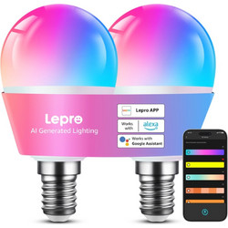 Λάμπα LED LEPRO BP1-2 E14 με Bluetooth και Wi-Fi, 470 lm, σε συσκευασία των 2 τεμαχίων